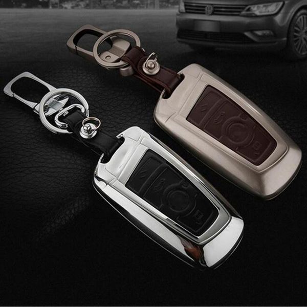 

2020 new luxurious car key ring for mental & leather style auto key case for 520li gt new 3series 7series x3 2serieskey, Silver