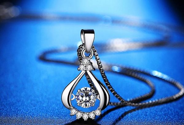 

s925 sterling silver pendant fashion drop-shaped necklace pendant party birthday gift women necklace pendant jewelry