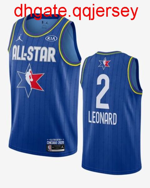 

kawhi leonard #2 jor dans 2020 all-star jersey new nkvest stitched basketball jerseys, Gray