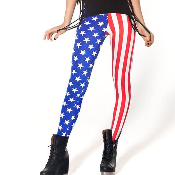 

2020 quality women autumn wear american usa flag printing leggings thick fitness autumn wear galaxy legging gl 72, Black