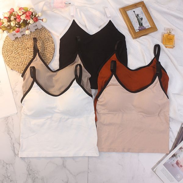 

mcevd kaka sling u-shaped sports vest chest pad base anti-exposure large u solid color back bra sling shoulder strap underwear shoulder stra, White