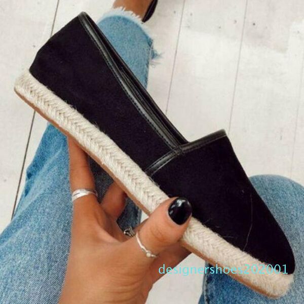 

adisputent women flat slip on espadrilles ladies summer casual plimsolls shoes sneakers ballet loafers flat zapatos mujer 2019 c4, Black