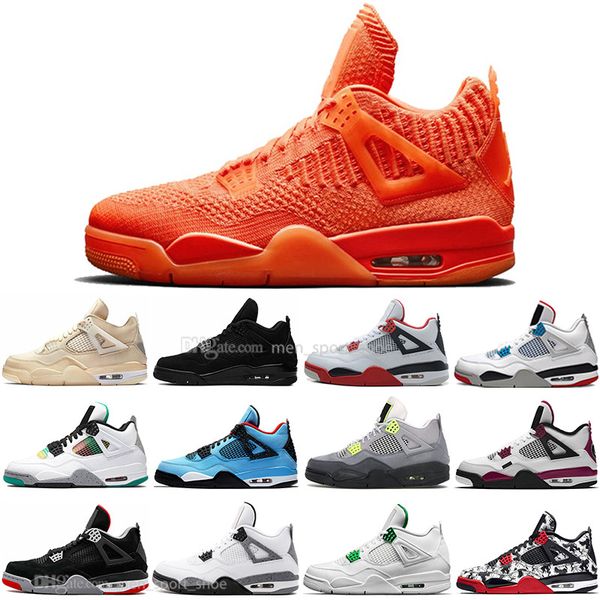 

new sail 4 4s black cat white cement what the bred mens basketball shoes cactus jack tattoo cool grey men women sports sneakers