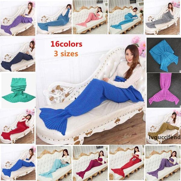 

mermaid blankets mermaid tail blanket christmas sleeping bags sofa nap air condition blankets kids christmas blanket party decoration sf62