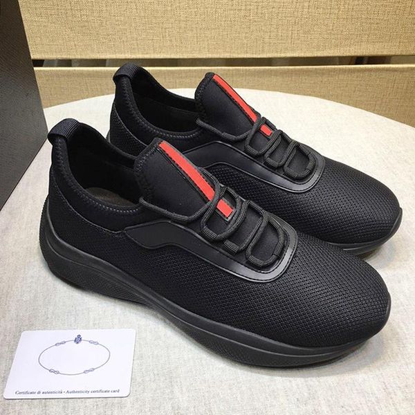 

fashion classic mesh and neoprene sneakers men 's shoes lightweight footwears low comfortable lace -up men shoes sale zapatos de h, Black
