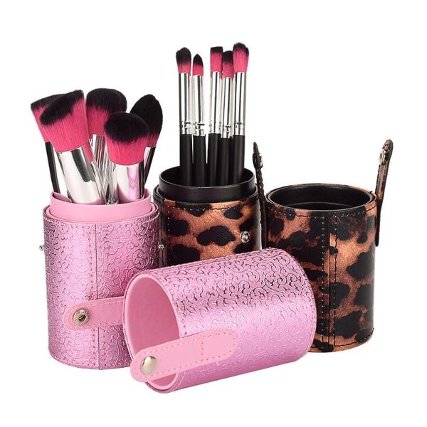 

eyebrow tools & stencils whole sale makeup brushes holder fashion organizer case brush pu leather pen storage protable cosmetic bag make up