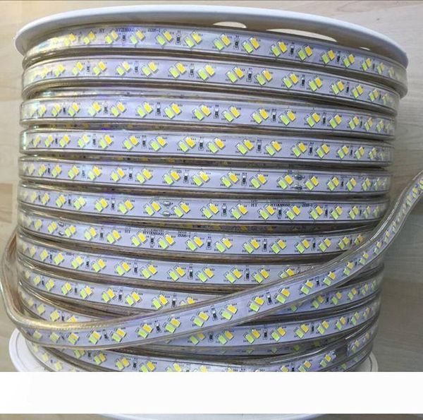 

new arrival 220v 120leds m flexible led strip 5630 5730 smd dimmable white warm white ribbon light led tape waterproof garden