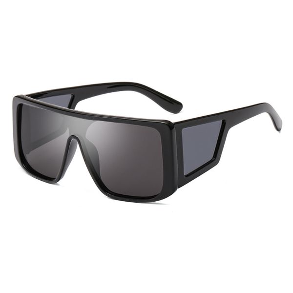 

2020 fahsion flat women sunglasses google style plastic material lenses 2043 uv400 protection eyewear, White;black