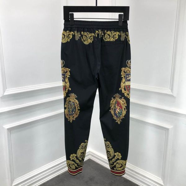 

qa0269 fashion men's pants 2020 runway european design party style men's clothing, Black