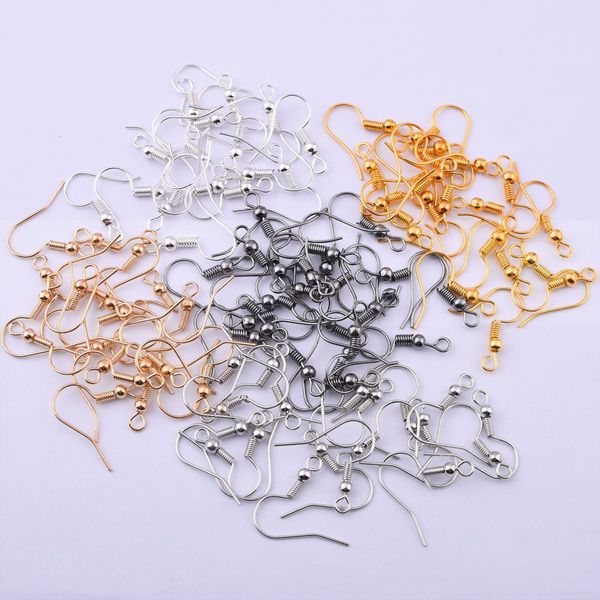 

electroplating accessories rings and rings hook ring accessories ear accessory material copper iron ear hook 2500/bag, Silver