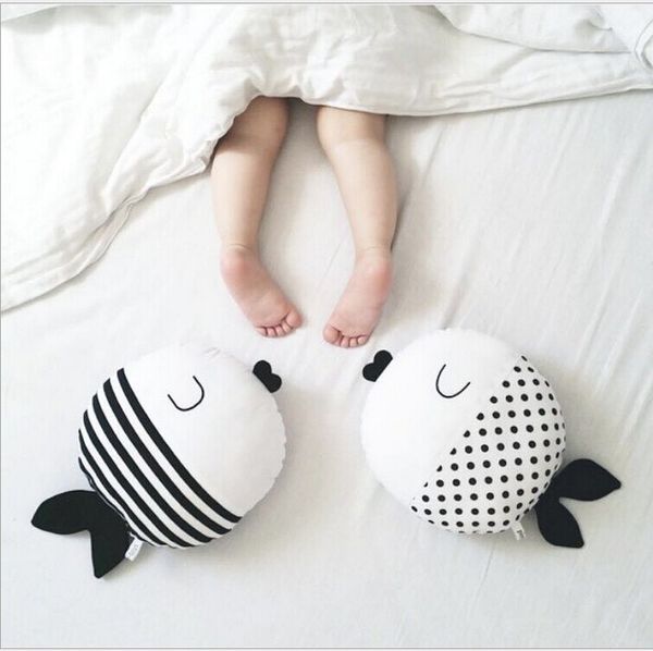 

new style doll pillow cute striped polka dot fish pillow accompany sleep comfort doll celebrity inspired