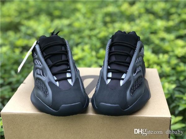 

kanye west originals 700 v3 black azael running shoes 3m reflective wave runner glows in the dark men women sports sneakers with box