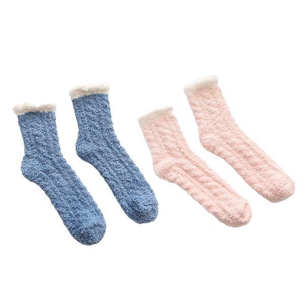 

womens winter thick warm sleep floor socks soft slipper socks blue+pink, Black;white