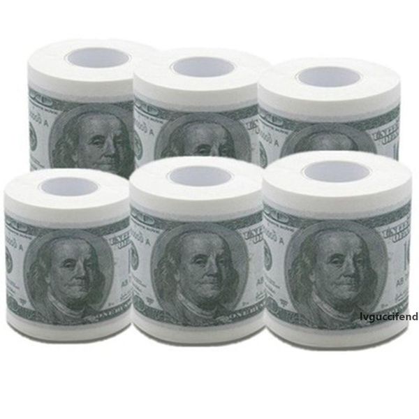 

new funny toilet paper 1hundred dollar bill printed toilet paper america us dollars tissue novelty funny $100 toilet supplies 10pcs/lot