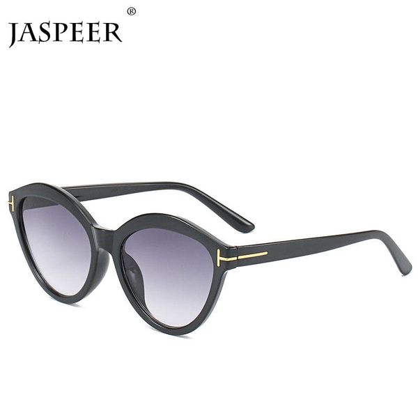

jaspeer new vintage tom cat eye sunglasses women fashion brand designer leopard sun glasses oculos de sol uv400, White;black