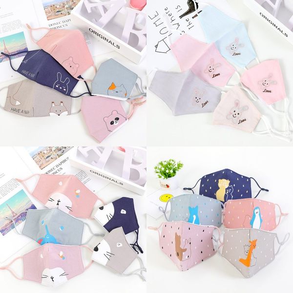 

kids reusable face mask cotton cloth mask cartoon dustproof mask cotton anti dust cute child face masks