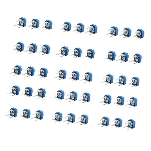 

100 to 1m ohm single-turn trimming potentiometer 13 kinds each 5 total 45pcs