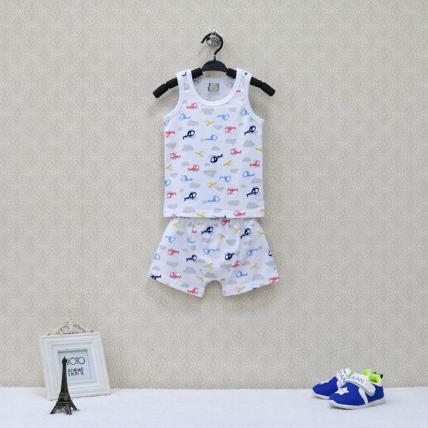 

clothing sets children sleeveless shirts+shorts pure cotton 2 pieces set boys clothes for summer little q 2021 arrival suits, White