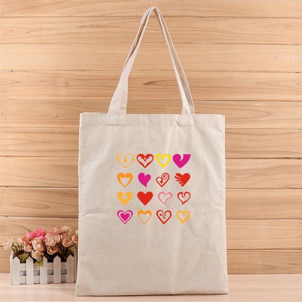 

creative different hearts fashion girl and women casual canvas tote bag suit for shopping,gift,wedding, birthday or anything else