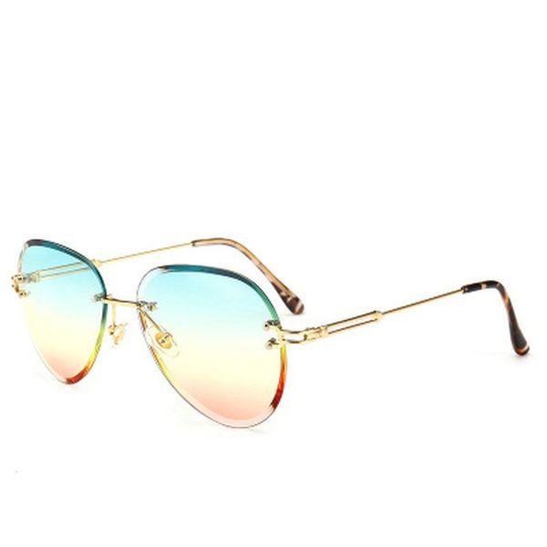 

colorful gradient sunglasses cat eye sungalsses woman fashion rimless wavy edge sun colorful gradient colorful gradient beidiensport ny