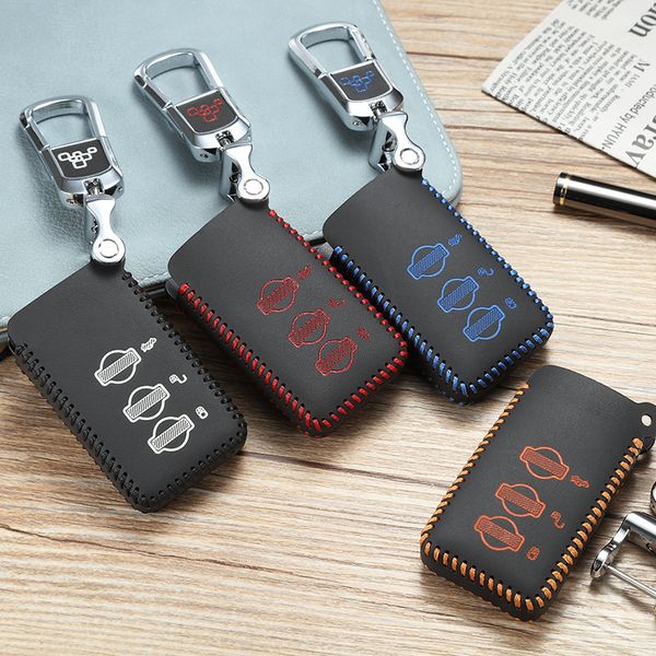 

leather key cover for subaru forester outback legacy 2008 to 2014 car key bag/case wallet holder key