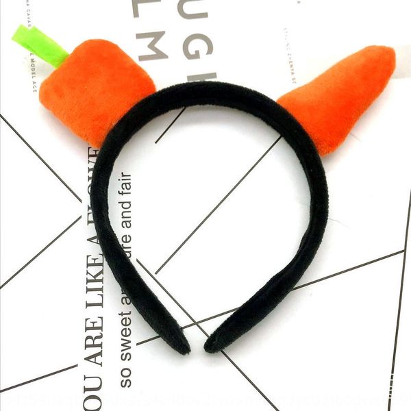 

fyjgw online celebrity carrot women's cute funny head personalized carrot band hair band creative hip hop super fairy all-match fashion, Slivery;white