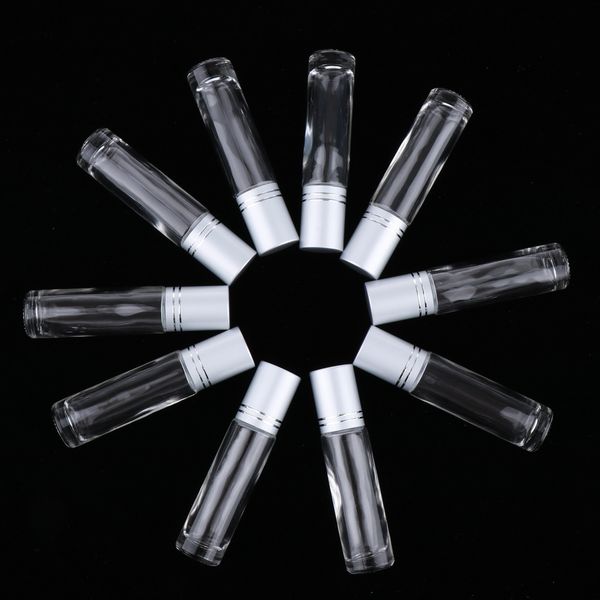 

10 packs 10ml empty clear glass essential oil gemstone roller balls bottles