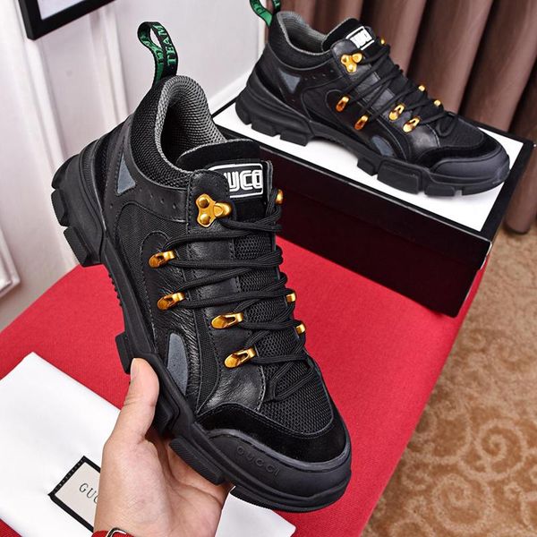 

new arrival mens flashtrek sneaker mens shoes chaussures pour hommes lightweight fashion design shoes lace -up casual men shoes, Black