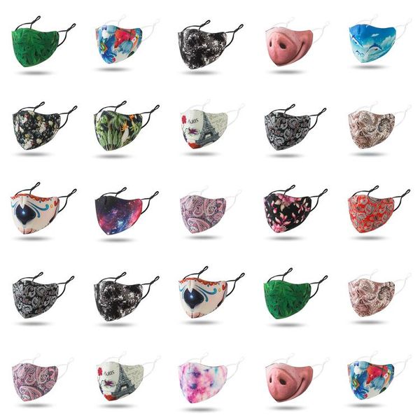 

customize designer face mask reusable funny nose masks mascherine high fashion washable cloth black red starry sky mask goblv zbhwss