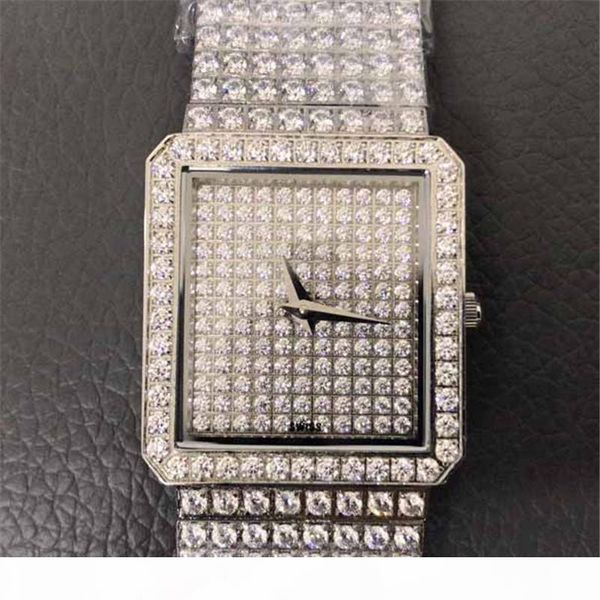 

luxury watch mens women designer watches full diamond man quartz movement lady wristwatches orologio di lusso, Slivery;brown