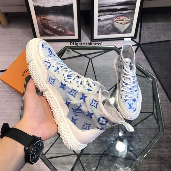 

2021-2020q limited edition transparent письмо high top casual flat кроссовки, высокое качество модные wild men ', s tide обувь, размер: 38, Black
