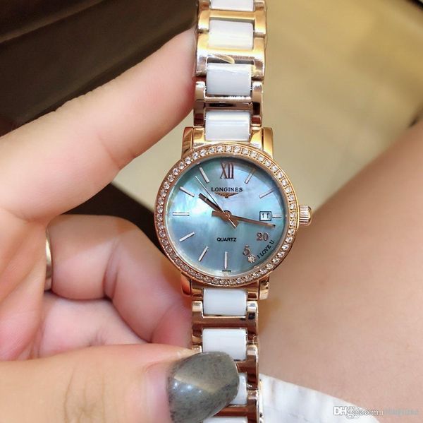 

womens watch waterproof wristwatches new modell fashion luxury casual brand quartz watch l1024001, Slivery;brown