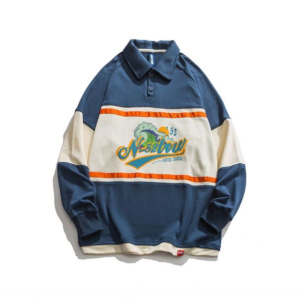 

forn3 2020 new men's fashion brand american fashion neutral style contrast color stitching coat sweater sweater casual coat for men, Black