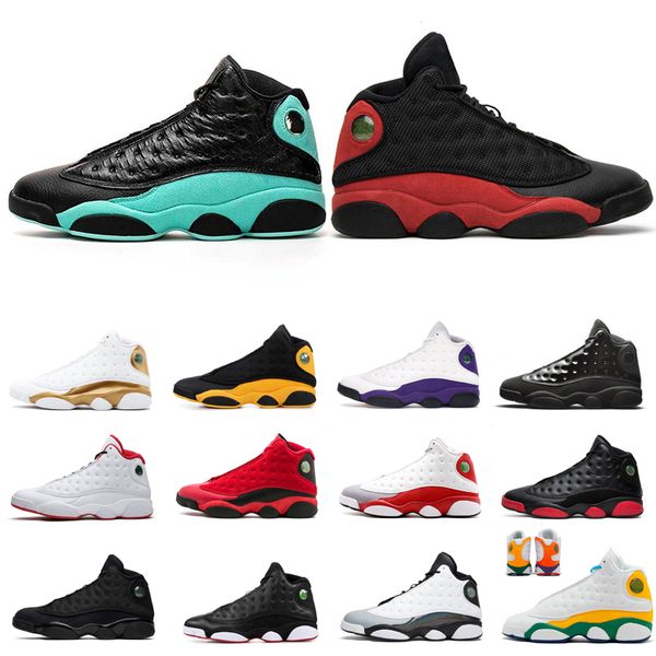 

island green 13 13s basketball shoes for men black cat he got game mens women new arrival breathable sports shoes size 5.5-13