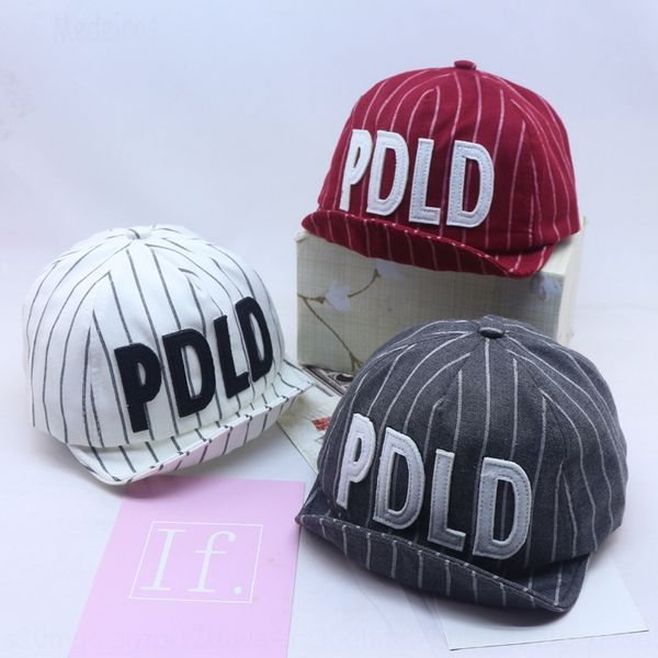 

autumn new baby shade cotton baseball cap hatsun hat sun hathat striped pdld soft brim baseball cap 4 colors, Yellow