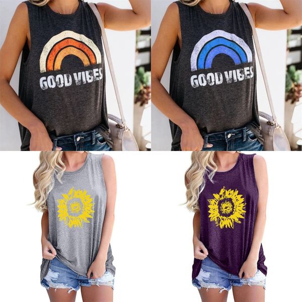 

women summer casual t-shirt sleeveless chiffon loose vest tee shirt#483, White