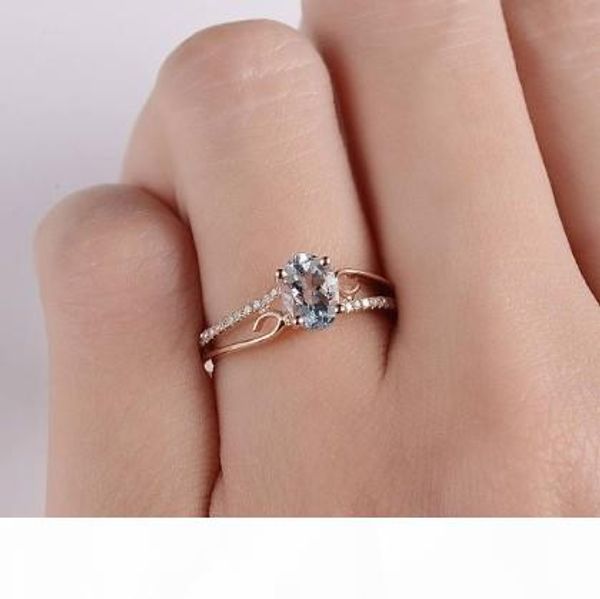 

новая мода luxury style ring женщина роуз позолоченная алмазные овальные циркон кристалл кольцо свадьбы подарок ювелирных изделия, Golden;silver