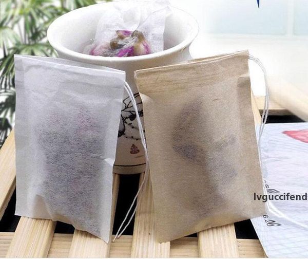 

60 x 80mm wood pulp filter paper disposable tea strainer filters bag single drawstring heal seal tea bags no bleach go green
