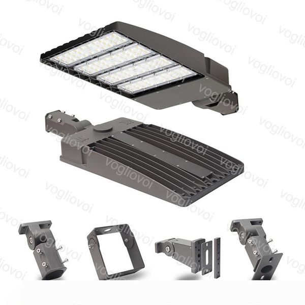 

street lights ul dlc outdoor 300 watt 448leds shoe box street light slip fitter pole ip65 100-277vac tennis court outdoor lighting dhl