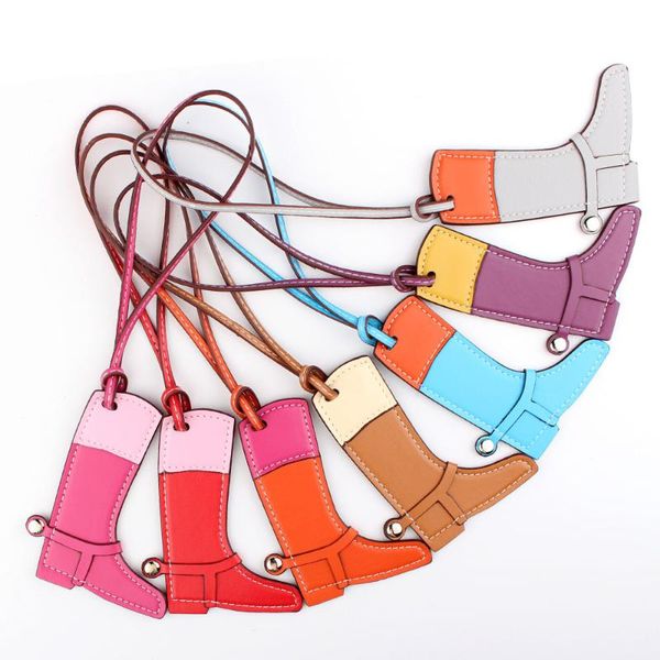 

designer handmade fashion cap hat boot shoe faux pu leather keychain women bag charm backpack pendant, Silver