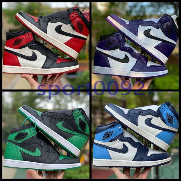 

1 high og basketball shoes 1s royal black toe pine green black court purple white unc patent stylist neakeskin jordan sneakers 03