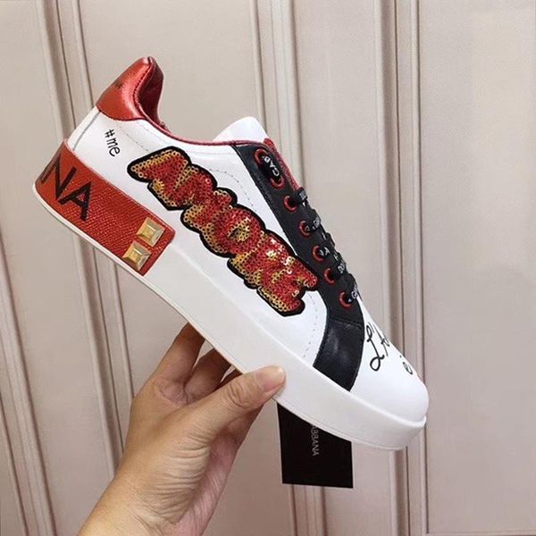 

2021-2020t luxury design leather printed rubber bottom fashion sneakers all -match breathable mens casual shoes mens banquet shoes size :38, Black