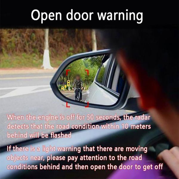 

blind spot sensor safe light alarm easy install radar mornitor system car accessory parking assistant backup accurate detection