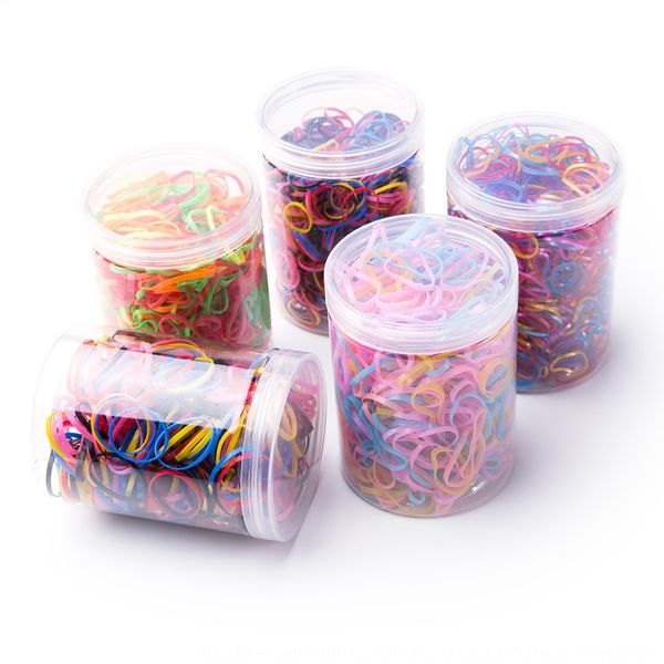 

high elasticity storage box thickened storage box strong pull continuous children's rubber band baby disposable hair tie rubber band, Slivery;white