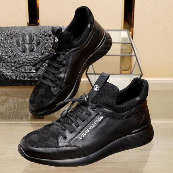 

fast delivery fashion men shoes with origin box luxury leather comfortable outdoor walking casual shoes lace -up low vintage men shoes