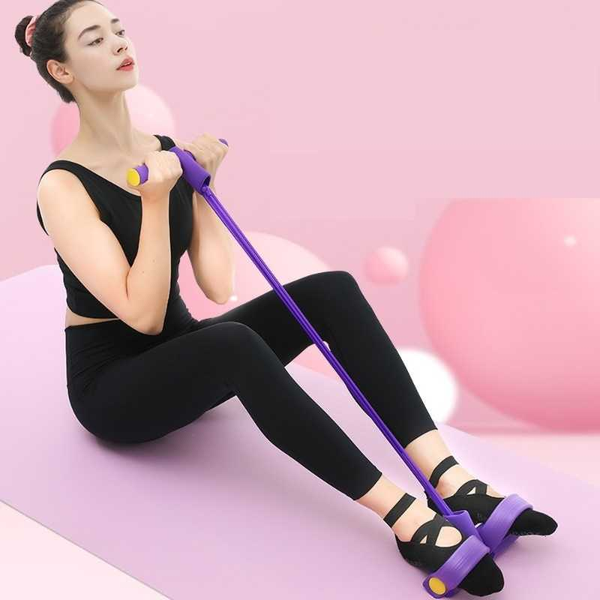 

resistance bands multi functional yoga for fitness adjustable tensioner 2/4 tube training exercise accessories gym rope