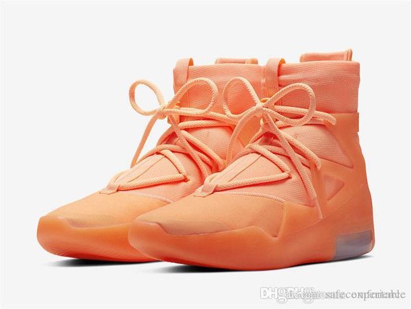 

2019 new authentic air fear of god 1 orange pulse frosted spruce zoom air ar4237-800 fog men basketball shoes sneakers with original box