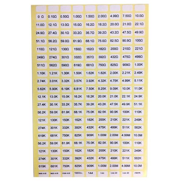

2 sheets of aidetek label printing service box-all (tm) enclosure for surface mount components 1206 0805 0603 0402 0201 size