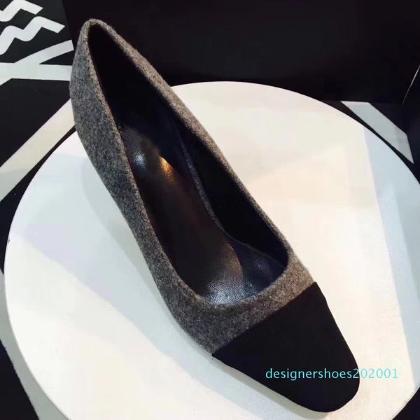 

designer calfskin women catwalk kitten heels pumps slingbacks sandals mules flats dress wedding single shoes with original box cs01, Black