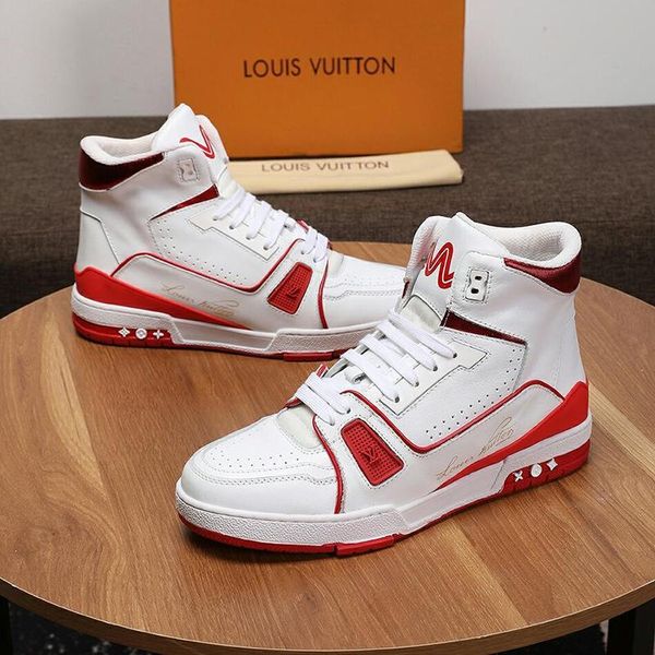 

fashion men shoes sneaker mid -ankle boots with box chaussures pour hommes fashion men shoes boots casual with box sports footwears, Black